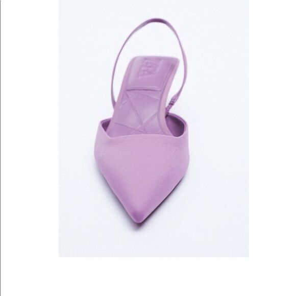 ZARA SLINGBACK KITTEN-HEEL SHOES - Picture 12 of 13